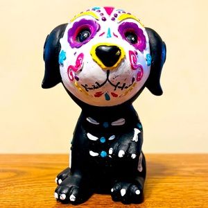 DAY OF THE DEAD SKELETON DOG STATUE